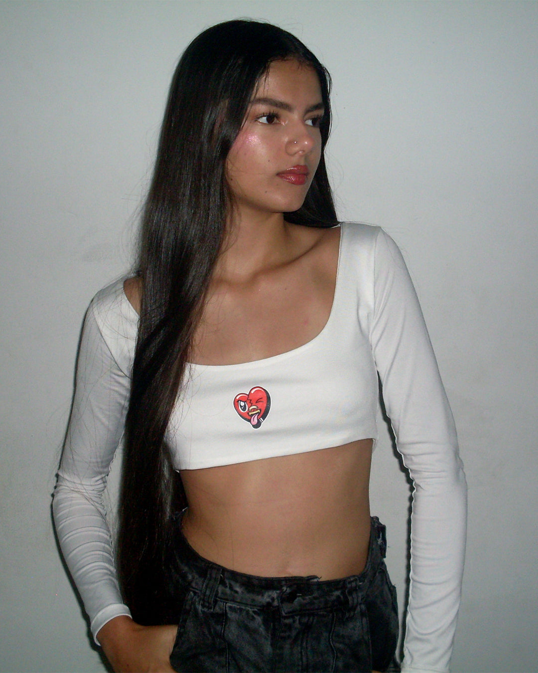 Iconic ❤️‍🩹 Crop Manga larga